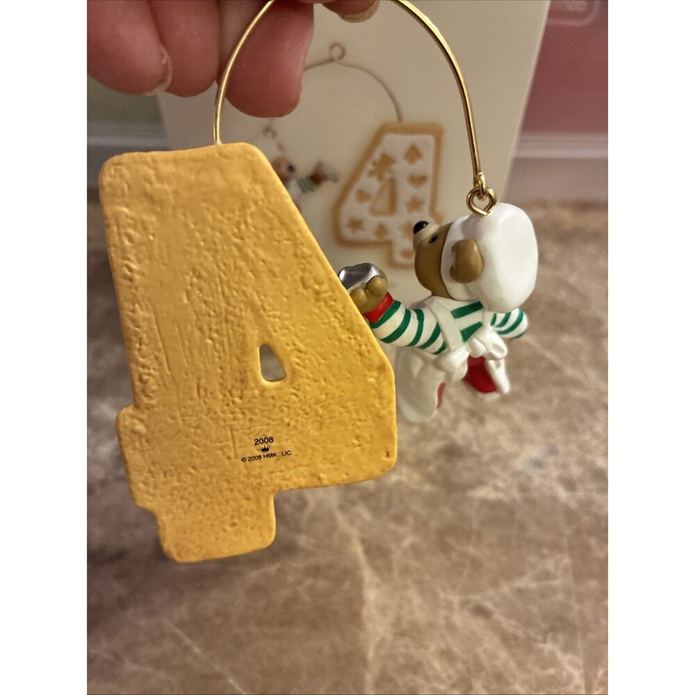Hallmark Keepsake Ornament 2008 My Fourth Christmas Childs Age Collection & Box - Picture 5 of 10